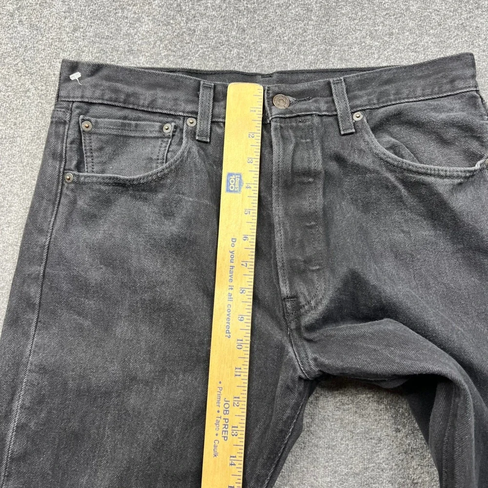 Levi's 501 Original Fit Jeans Mens 34x30 Black Fits 31x27 Denim Button Fly